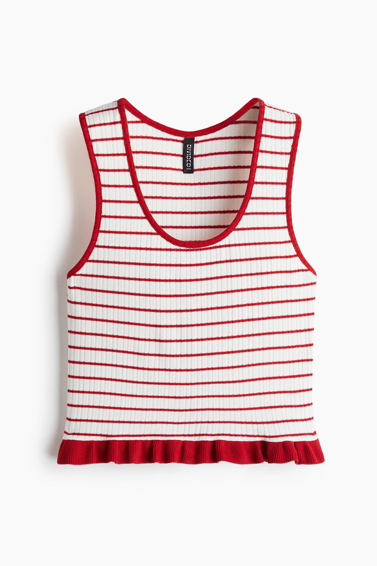 Tanktop mit Volants - Rot