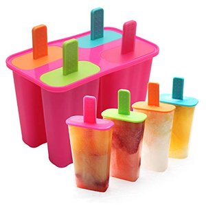 DEHUB Eisformen, 4 Eisformen Popsicle Formen Set, Ice Lolly Mold FDA-zertifizierter Food Grade-Silik