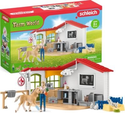 Schleich Farm World 42502 Tierarzt-Praxis mit Haustieren