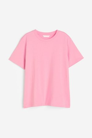 T-Shirt aus Baumwolle - Rosa - Damen