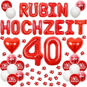 40. Hochzeitstag Dekorationen