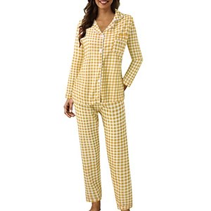 Damen Schlafanzug Pyjama Set