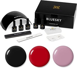 BLUESKY UV/Gel-Starter-Set mit LED-Lampe, 3x Nagellack & vielem mehr!