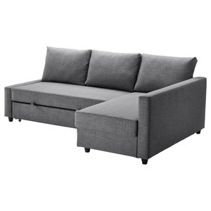 FRIHETEN Eckbettsofa mit Bettkasten - Skiftebo dunkelgrau