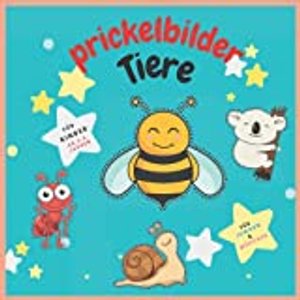 prickelbilder Tiere für Kinder AB 3-5 jahren. Jungen & Mädchen