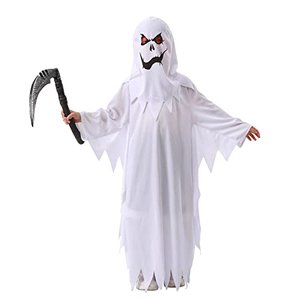 Generic Weißes Geister-Halloween-Kostüm mit Sichel
