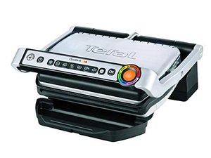 Tefal OptiGrill Kontaktgrill, 6 Programme, Garstufenanzeige, Abnehmbare Platten, Manueller Modus