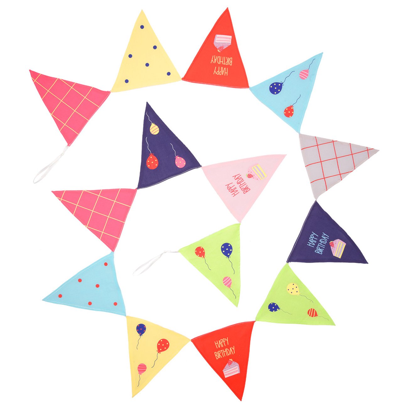 Wimpelgirlande mit Happy Birthday-Schriftzug