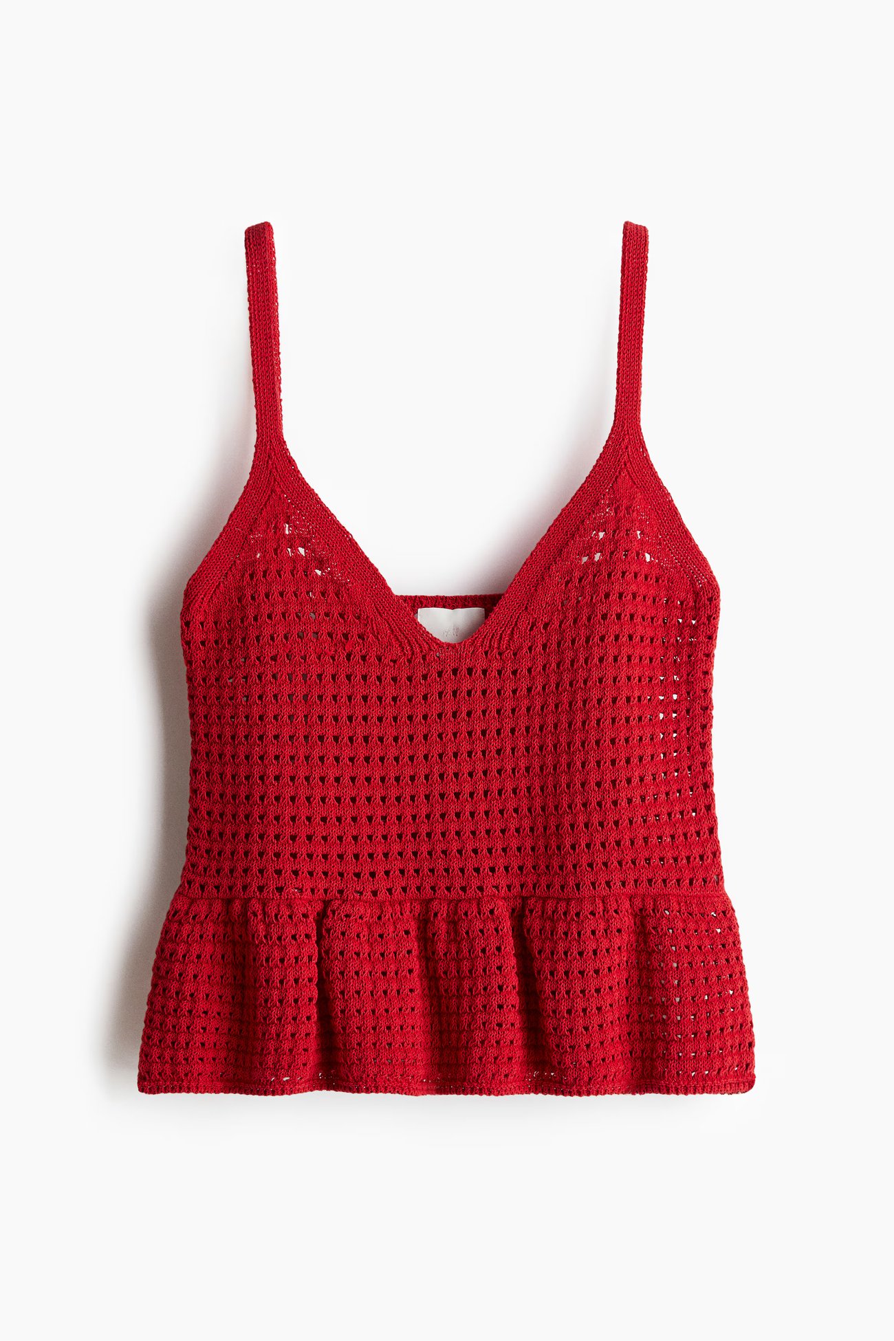 Trägertop im Häkellook - Rot