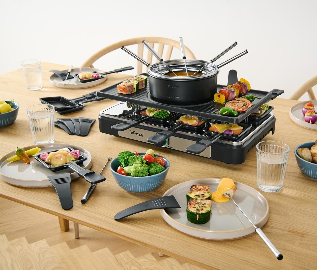 2-in-1-Raclette-und-Fondue