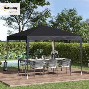 Outsunny Pavillon ca. 3x3m, wasserabweisend stabil winterfest