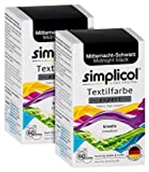 Simplicol Textilfarbe  2er Pack für einfaches Färben in der Waschmaschine oder manuell