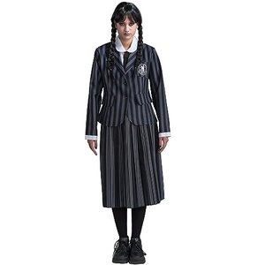 Chaks Wednesday Kostüm Schuluniform Nevermore Wednesday Addams für Damen Gr. XS-L schwarz Fasching H