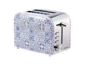 Doppelschlitz-Toaster mit polierter Edelstahlfront