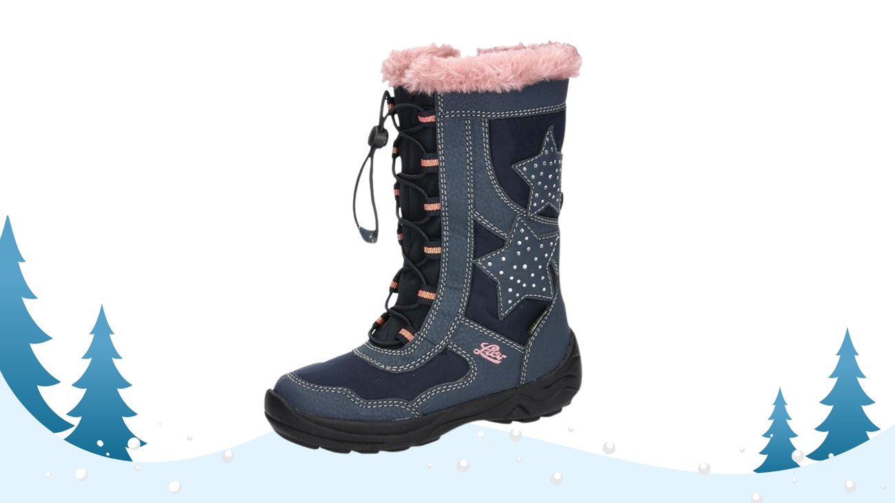 Lico Cathrin Schneestiefel in Marine-Rosa