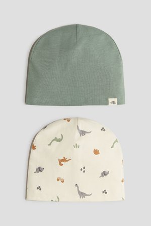 2er-Pack Beanies aus Baumwolljersey