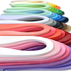 JUYA Papier Quilling Set bis zu 42 Farben eine Farbe und 100 Streifen pro Packung 2/3/5/7/10mm Breit