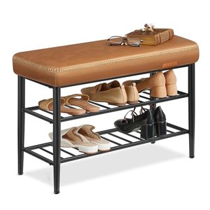 VASAGLE EKHO Kollektion - Schuhbank mit Kunstleder-Sitz