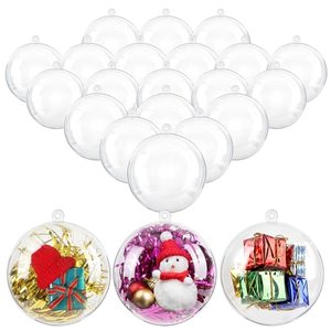 Acrylkugeln 8cm Weihnachtskugeln Transparent