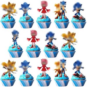 Sonic Kindergeburtstag, 24 PCS Cupcake