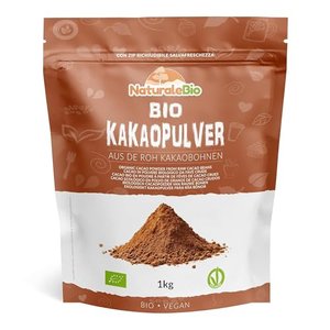 Kakao-Pulver Bio 1 Kg. (Organic / Natürlich). Rein aus der Roh-Kakaobohnen.