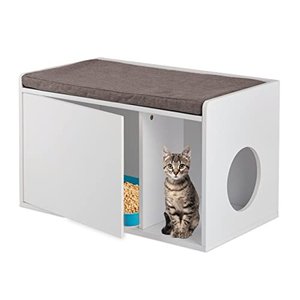 Relaxdays Katzenschrank mit Sitzauflage