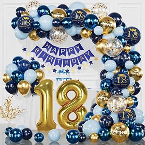 18. Geburtstag Deko Marineblau Gold