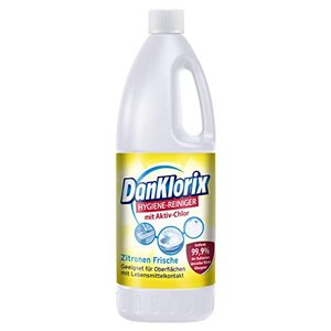 DanKlorix Zitronen Frische Hygiene-Reiniger mit Chlor, 1,5 l