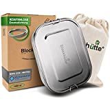 Blockhütte. Premium Edelstahl Brotdose 