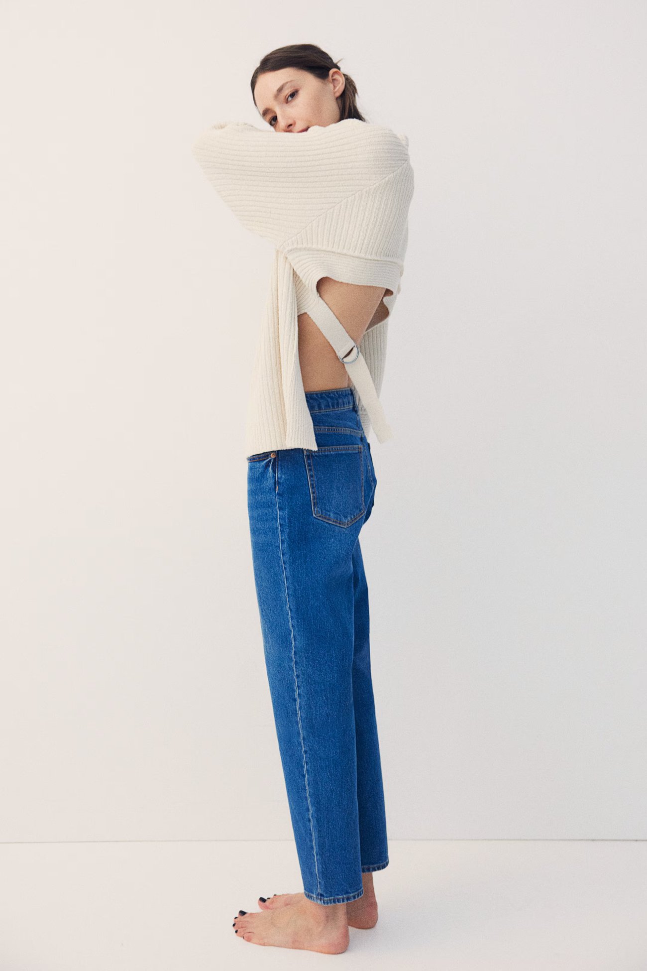 Slim Straight High Ankle Jeans