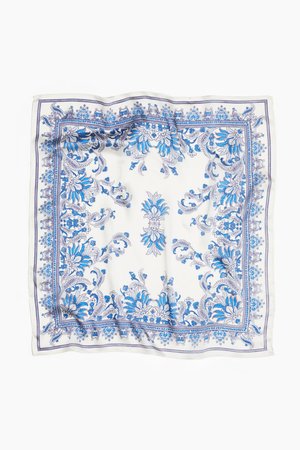 Gemustertes Tuch - Blau - Damen