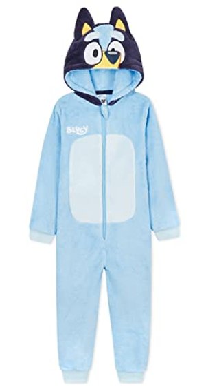 Bluey Fleece Jumpsuit mit Kapuze