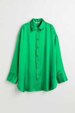 Weite Bluse in Kelly Green