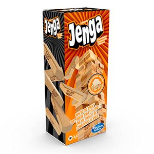 Hasbro - Jenga Classic, Kinderspiel das die Reaktionsgeschwindigkeit fördert, ab 6 Jahren