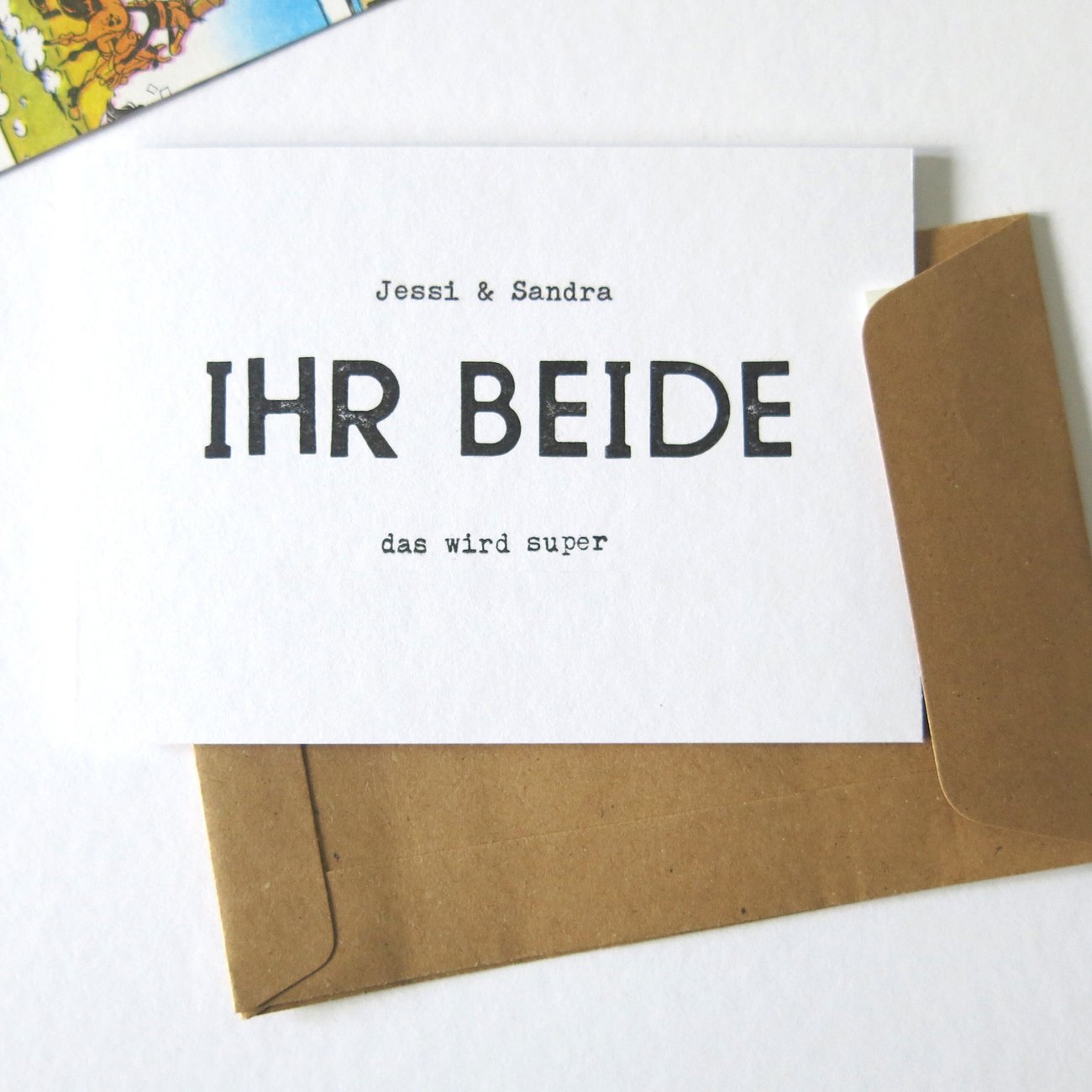 Glückwunschkarte "Ihr Beide"