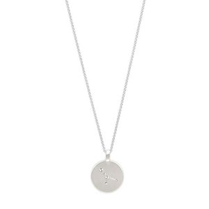 Pilgrim Jewelry Halskette mit Sternzeichen und Kristall (Versilbert - Krebs Sternzeichen)