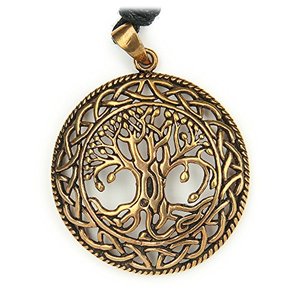 Drachensilber Lebensbaum Bronze Schmuck keltischer Anhänger Wikinger Baum des Lebens