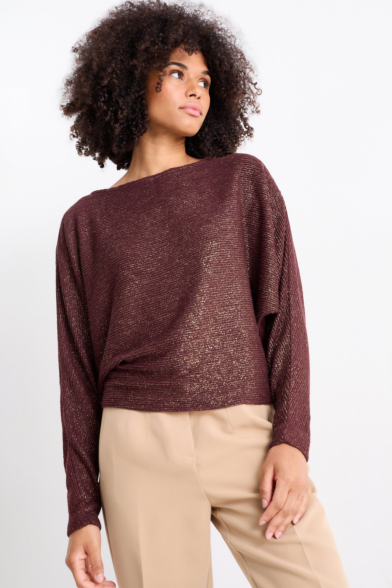 Gerippter Pullover