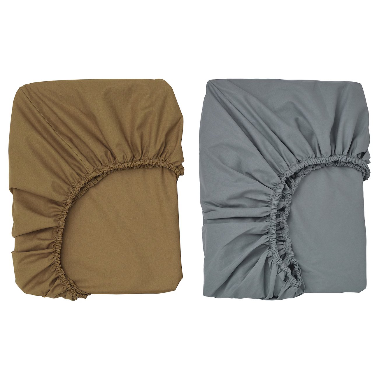 GULDVÄVARE Spannbettlaken für Babybett - dunkelgelb/blau 70x140 cm
