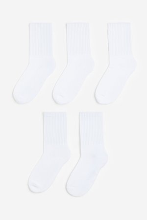 5er-Pack Gerippte Socken