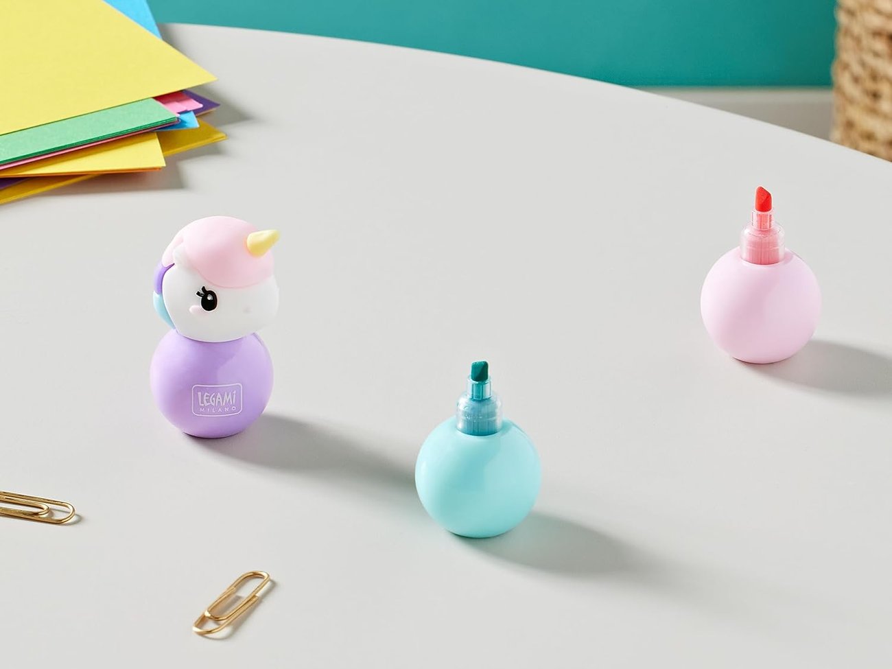 Legami: 3-in-1 Textmarker, Einhornmotiv
