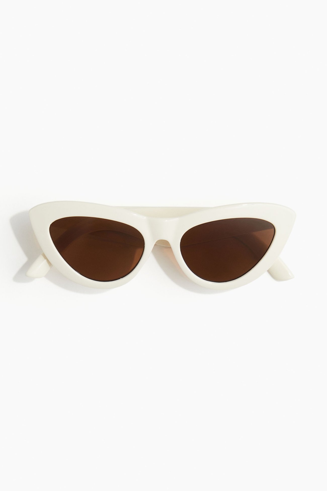Cat-Eye-Sonnenbrille - Weiß - Damen