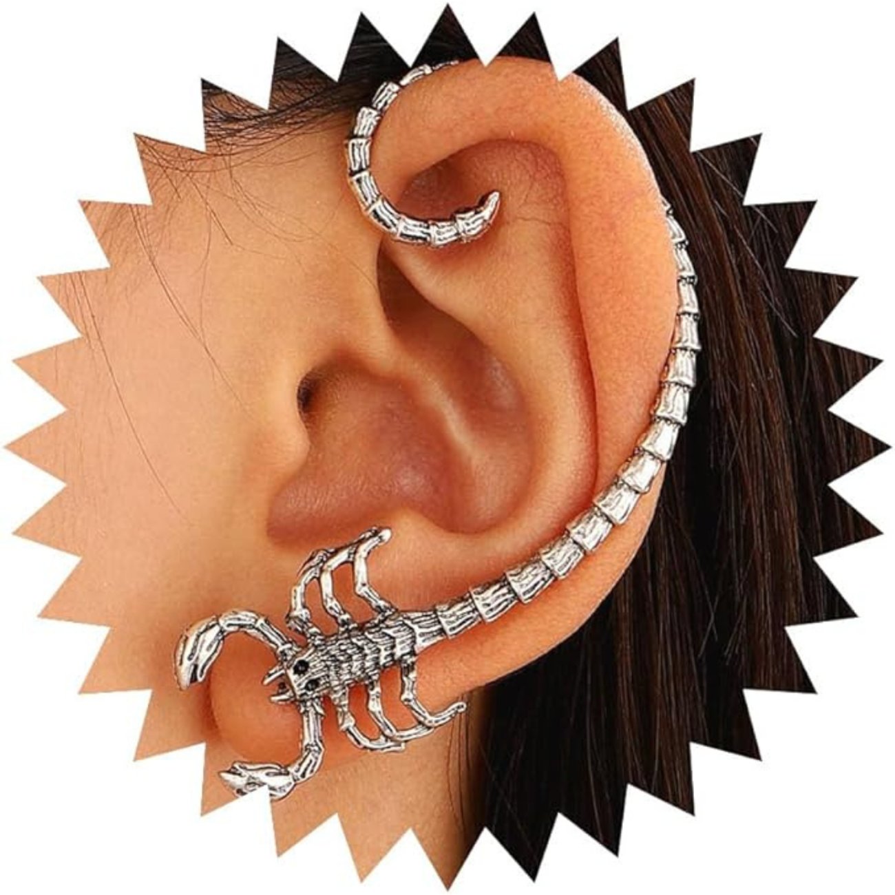 Skorpion Ohrstecker Silber