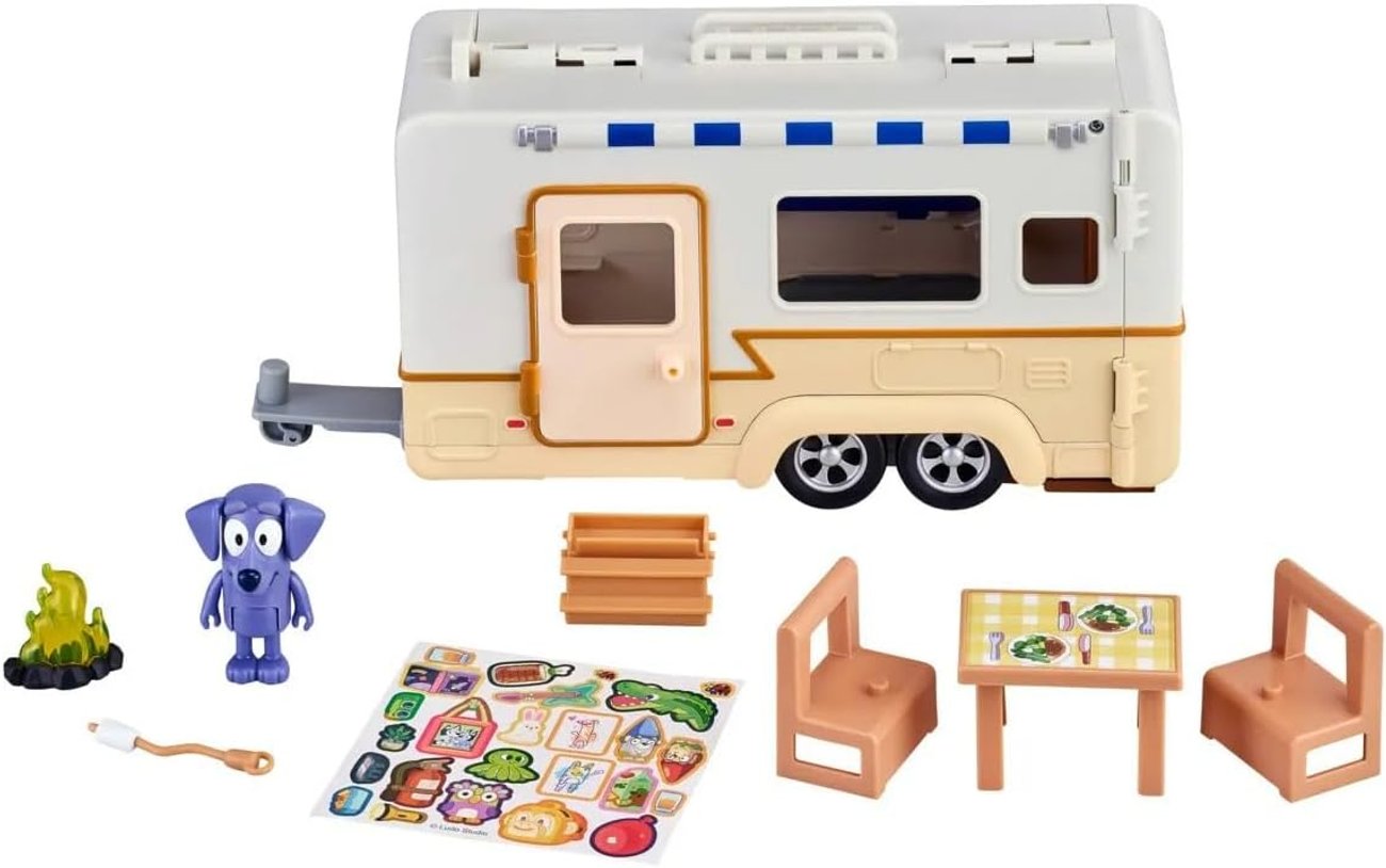 Bluey Caravan Set, 2,5 bis 3 Zoll große Figuren