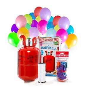 Party Factory Helium Ballongas für 30 Luftballons inkl. 30 Ballons