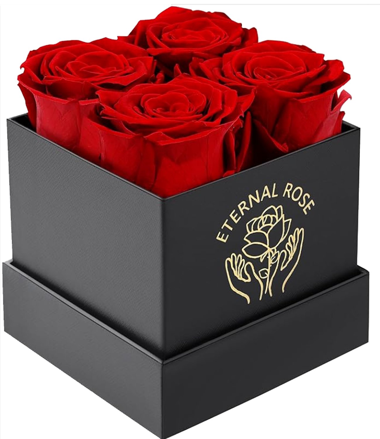 Eternal Rose: Geschenkbox mit 4 konservierte Rosen