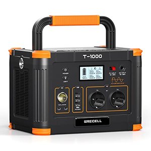 Tragbare Powerstation 1000W 999Wh Solargenerator, 10-Anschlüsse Mobile Stromerzeuger für Draußen, 2 