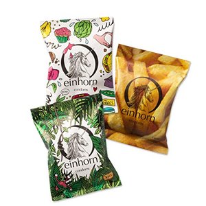 einhorn Kondome - 21 Stück - Monatsration - 3 Überraschungsdesigns + Extras - Vegan, Hormonfrei, Feu