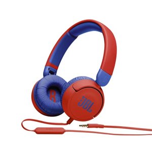 JBL Jr310 On-Ear Kinder-Kopfhörer / Rot-Blau – Kabelgebundene Ohrhörer mit Headset und Fernbedienung