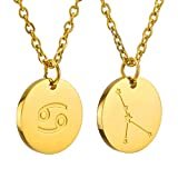 AFSTALR Sternzeichen Kette Krebs Gold 